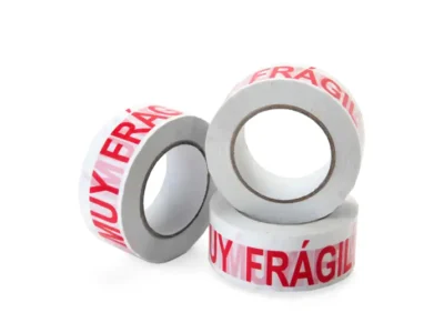 Cinta adhesiva impresa con el texto